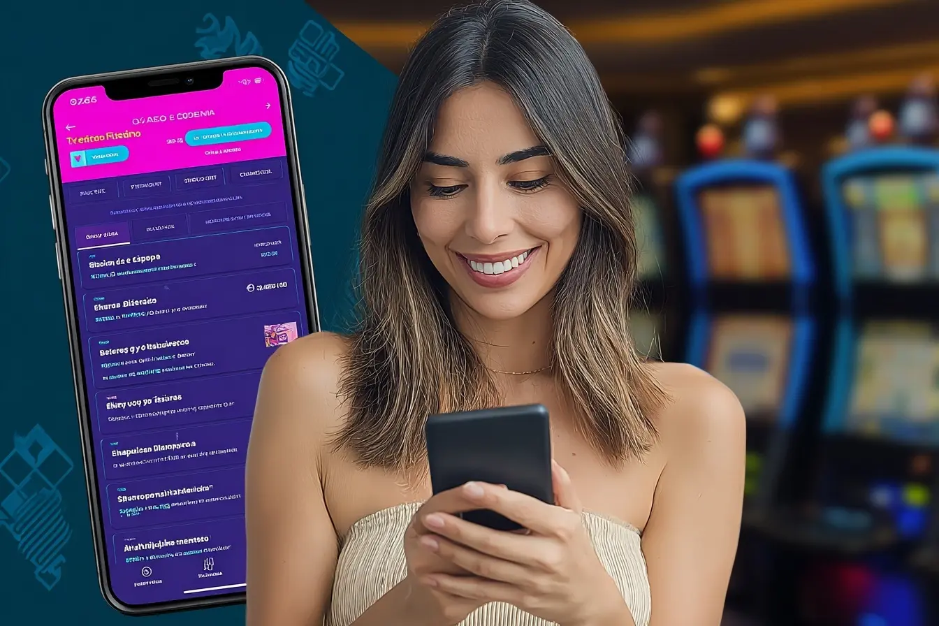 La caja de la Betfun app abierta en el celular de una jugadora